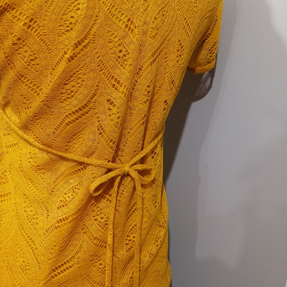 Heart soul mustard color knitted top - Picture 5 of 6